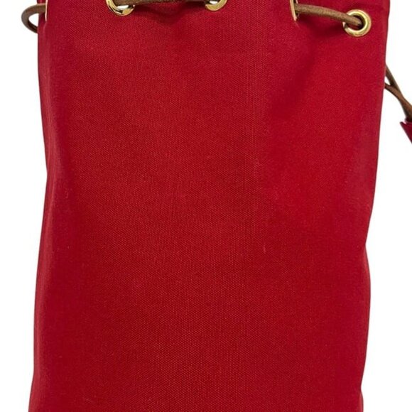Hermes Draw String Backpack Porochon Mimir PM Red Cotton main image 6